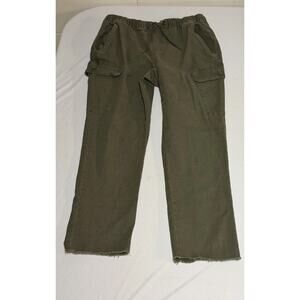 Airwalk Pants Men’s Medium Olive Green Canvas Cargo Jogger Skater Streetwear